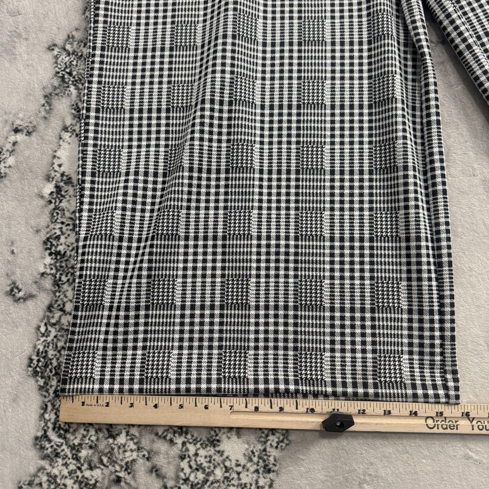 Eloquii Womens‎ Size 22 Plaid Belted Jumpsuit Wide Leg Black White Plus Career - Picture 5 of 16